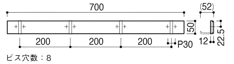 KAWAJUN ブラインドフック AC-823-BC カワジュン 【AC-823-BC】 ブラインドフック(4連フック